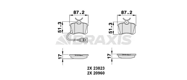Brake Pad Set, disc brake (AB0133)