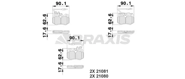Brake Pad Set, disc brake (AB0216)