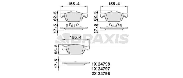 Brake Pad Set, disc brake (AB0378)