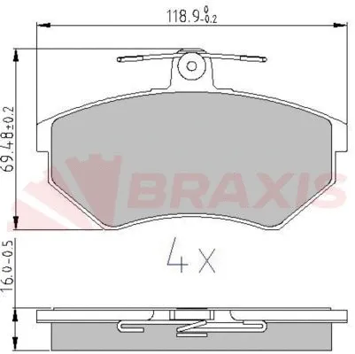 Brake Pad Set, disc brake (AA0607)