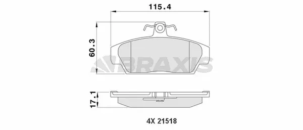 Brake Pad Set, disc brake (AA0172)
