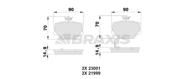 Brake Pad Set, disc brake (AB0013)