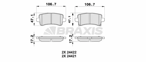 Brake Pad Set, disc brake (AB0180)