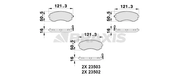 Brake Pad Set, disc brake (AB0256)