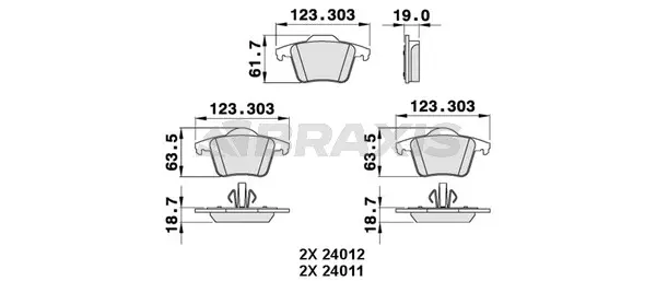 Brake Pad Set, disc brake (AA0275)