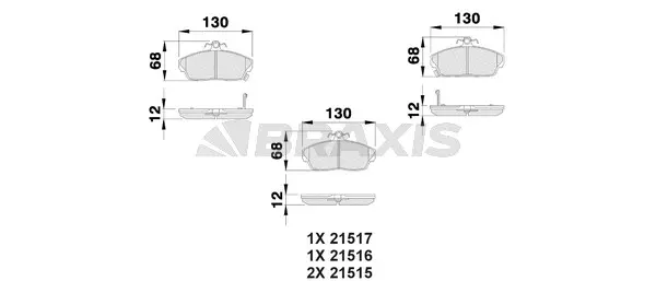 Brake Pad Set, disc brake (AB0023)