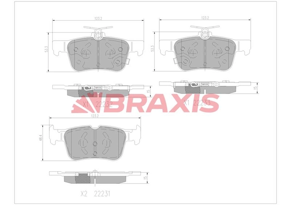 Brake Pad Set, disc brake (AA0705)