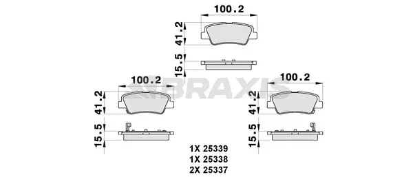 Brake Pad Set, disc brake (AB0281)