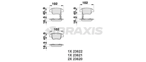 Brake Pad Set, disc brake (AB0101)