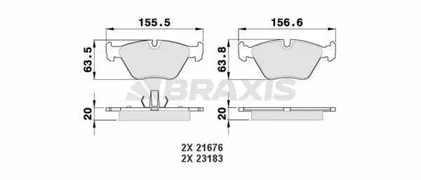 Brake Pad Set, disc brake (AA0083)