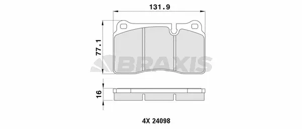 Brake Pad Set, disc brake (AA0409)
