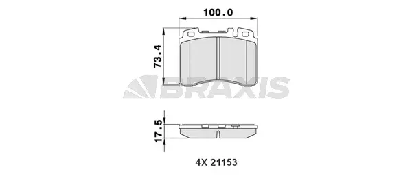 Brake Pad Set, disc brake (AA0250)