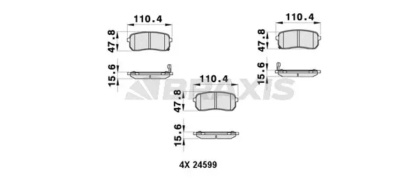 Brake Pad Set, disc brake (AB0405)
