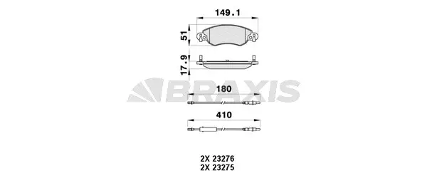 Brake Pad Set, disc brake (AB0394)