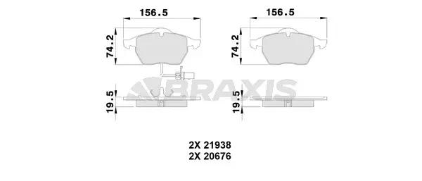Brake Pad Set, disc brake (AB0224)