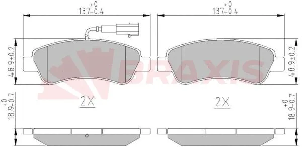 Brake Pad Set, disc brake (AA0620)
