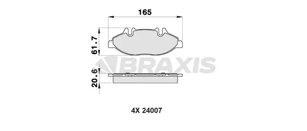 Brake Pad Set, disc brake (AB0156)
