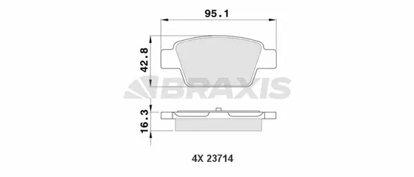 Brake Pad Set, disc brake (AA0154)