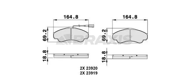 Brake Pad Set, disc brake (AB0141)