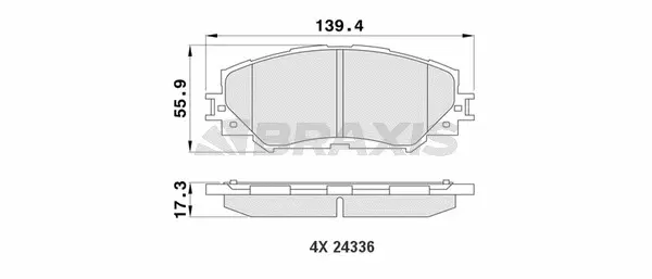 Brake Pad Set, disc brake (AA0188)