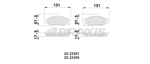 Brake Pad Set, disc brake (AB0033)
