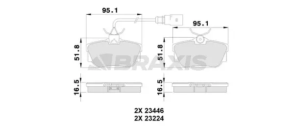 Brake Pad Set, disc brake (AB0229)