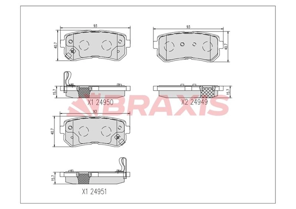 Brake Pad Set, disc brake (AA0753)