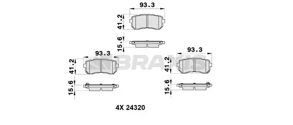 Brake Pad Set, disc brake (AB0349)