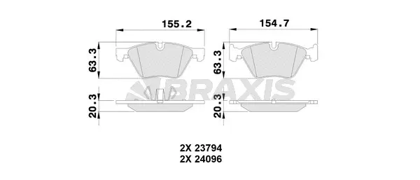 Brake Pad Set, disc brake (AA0079)