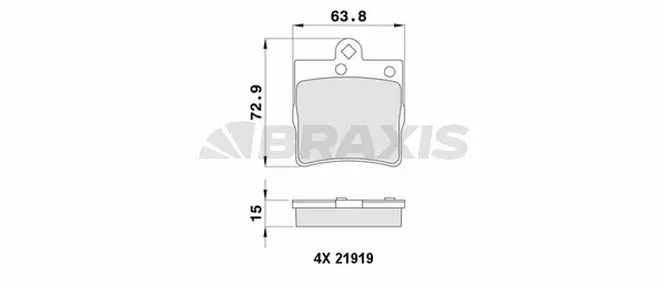 Brake Pad Set, disc brake (AA0053)