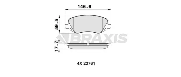 Brake Pad Set, disc brake (AB0441)