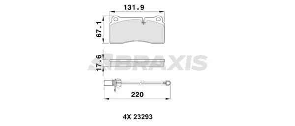 Brake Pad Set, disc brake (AB0525)