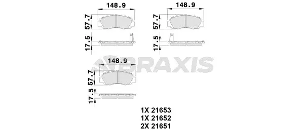 Brake Pad Set, disc brake (AB0122)