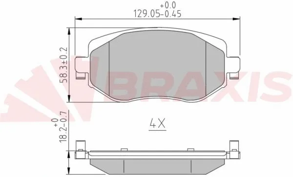 Brake Pad Set, disc brake (AA0668)
