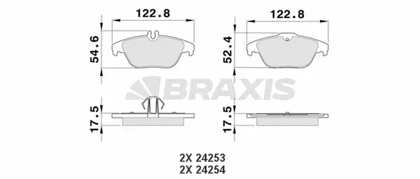 Brake Pad Set, disc brake (AA0091)