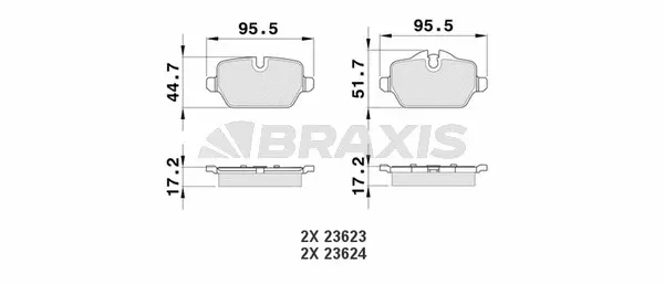 Brake Pad Set, disc brake (AA0133)
