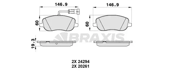 Brake Pad Set, disc brake (AB0342)