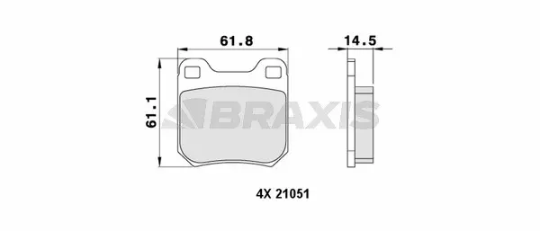 Brake Pad Set, disc brake (AA0468)