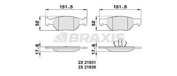 Brake Pad Set, disc brake (AA0089)