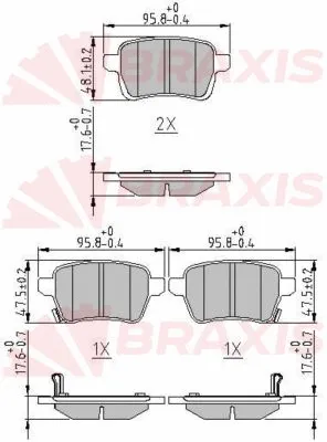 Brake Pad Set, disc brake (AA0642)