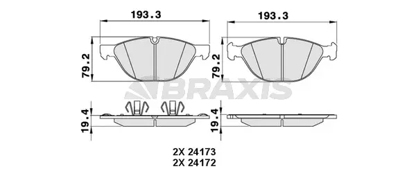 Brake Pad Set, disc brake (AA0290)