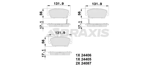 Brake Pad Set, disc brake (AB0103)
