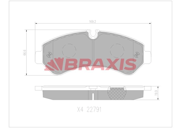 Brake Pad Set, disc brake (AA0755)