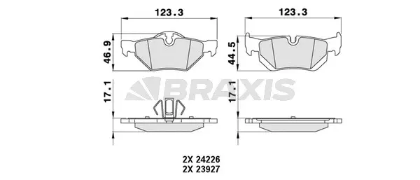 Brake Pad Set, disc brake (AA0052)