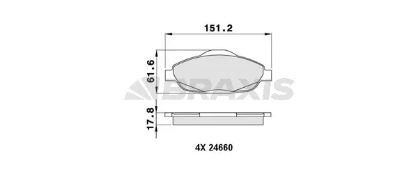 Brake Pad Set, disc brake (AA0043)