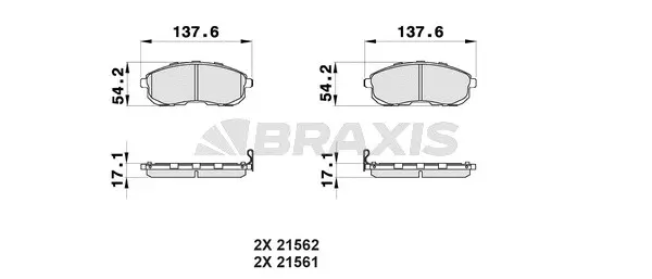 Brake Pad Set, disc brake (AB0154)