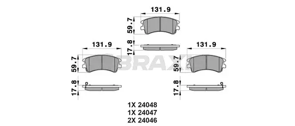 Brake Pad Set, disc brake (AB0145)