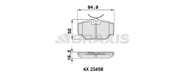 Brake Pad Set, disc brake (AA0262)