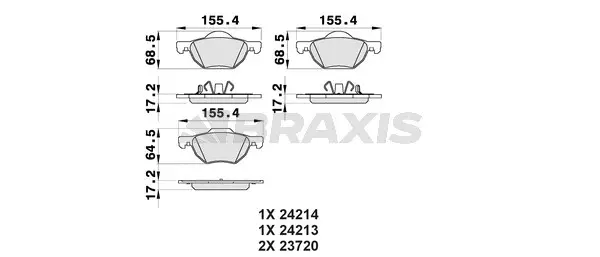 Brake Pad Set, disc brake (AB0202)