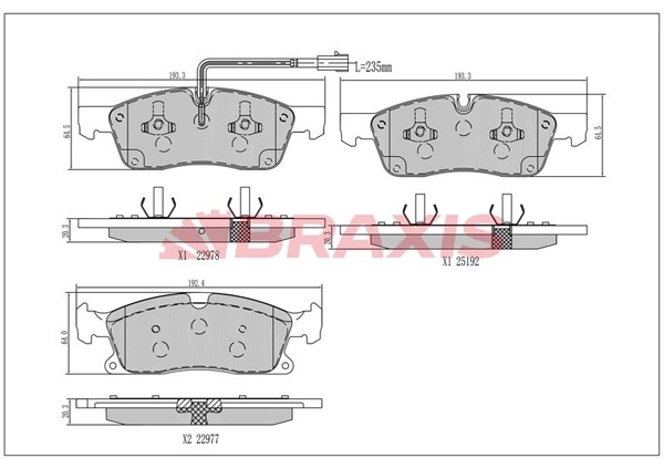 Brake Pad Set, disc brake (AA0717)